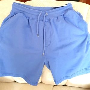 New blue cotton shorts